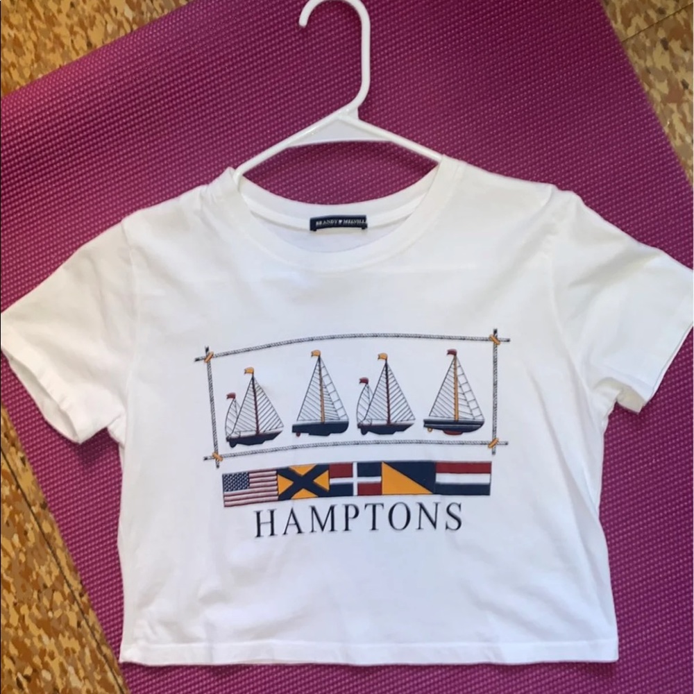 Brandy Melville Cropped Hamptons Tee